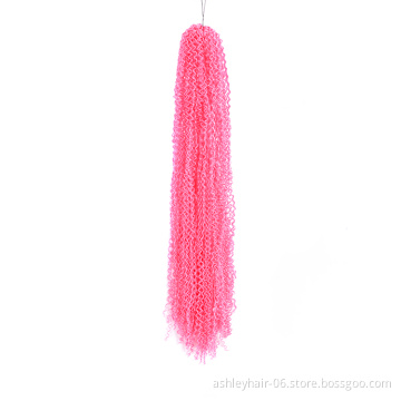pink  High Quality Korean Straight Fiber Micro Zizi Braids Synthetic Hair